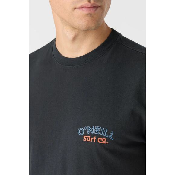 O'Neill Men's T-Shirt Hideaway Short Sleeve Crewneck Tee in Dark Charcoal - Picture 6 of 6